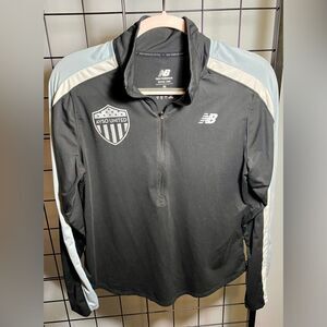New Balance Black and Blue half zip Sweatshirt